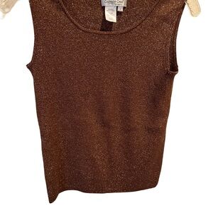 Coldwater Creek Brown Fitted Sleeveless Tank Top